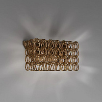 MINIGIOGALI НАСТЕННЫЙ СВЕТИЛЬНИК 2 КРИСТАЛЛ ЗОЛОТО МАТОВАЯ БРОНЗА 1 E27 CE