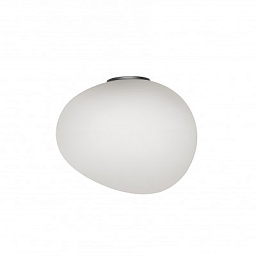 FN16801511N_10 Foscarini Gregg настенный светильник с округлым плафоном из матового стекла в сером оттенке