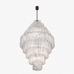 CL429-COL-90 Bella Figura Pentagon каскадная люстра-колонна с вытянутыми стеклянными элементами на подвесе