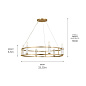 Rosalind 33.25" 6 Light Chandelier Brushed Natural Brass люстра 52490BNB Kichler — фото 10