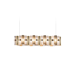 LALS3XLGLD01T00NMTEU SLAMP La Lollo люстра линейная с цилиндрическими абажурами золотистыми