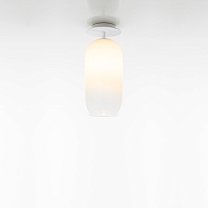 Gople Mini Ceiling, белое стекло, белый металл
