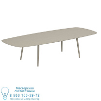 НИЗКИЙ ОБЕДЕННЫЙ СТОЛ STYLETTO 300X120CM АЛЮМИНИЕВЫЕ НОЖКИ С ПЕСОЧНО-КЕРАМИЧЕСКОЙ ВЕРХНЕЙ ЧАСТЬЮ ЖЕМЧУЖНО-СЕРЫЙ Royal Botania
