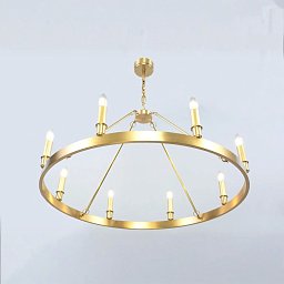 PP-652 Patinas lighting Los Angeles латунная люстра-кольцо со свечами диаметром 90 см