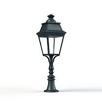 Avenue 3 N° 6; Clear glass Built-in LED 3000°K warm white 35W; Dark black