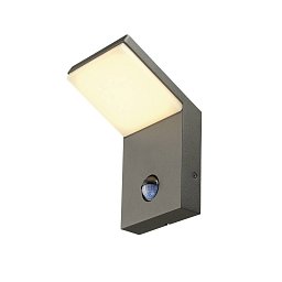 Уличный настенный светильник SLV ORDI WL SENSOR, с датчиком движения, 6/8,5 Вт, 2700/3000 K, IP54