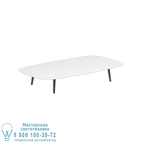 STYLETTO НИЗКИЙ СТОЛ ДЛЯ ГОСТИНОЙ 220x120CM АЛЮМИНИЕВЫЕ НОЖКИ БРОНЗОВАЯ КЕРАМИЧЕСКАЯ СТОЛЕШНИЦА БЕЛЫЙ Royal Botania