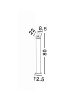 Dark Gray Aluminium Acrylic Diffuser LED 2x6 Watt 1044Lm 3000K 220-240 Volt 50Hz Beam Angle 120° IP54 AC Driver Included L: 12.5 W: 22 H: 80 cm