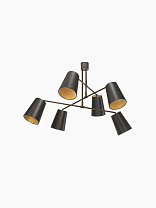 Люстра Heathfield Andromeda Shade — Антикварная латунь; Мокко Сатин, золотая подкладка