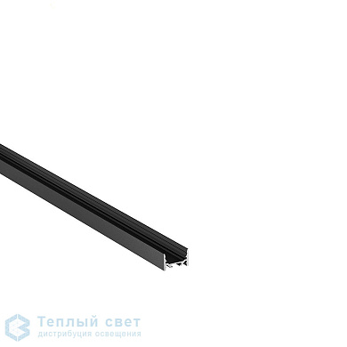 накладной профиль черного цвета длиной 2 метра с гладкой поверхностью