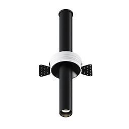 C140TRS-L300-7W3K-B Maytoni Focus встраиваемый потолочный цилиндрический светильник черного цвета