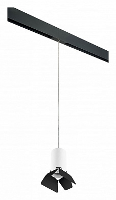 подвесной светильник с прозрачным плафоном тёплого цвета для однофазного шинопровода