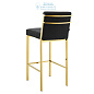 111419 Bar Stool Scott gold finish black velvet Eichholtz