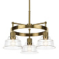 Eastmont 3 Light Chandelier Brushed Natural Brass and Walnut Wood люстра 52402BNB Kichler — фото 7