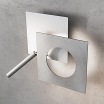 PETRA  APPLIQUE 13,5+4W 220V 2700K BIANCO- ALLUMINIO SATINAT