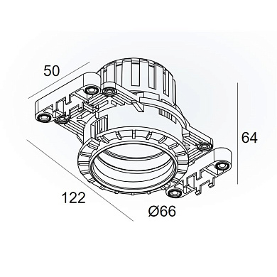 19410 0010 Delta Light OPTIONS Монтажный комплект Mini Deep Ringo Ii Trimless