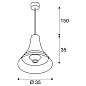 1000434 SLV BATO 35 PD Indoor pendant light, black подвесная люстра — фото 2