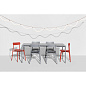 L0900102 Spline Petite Friture Подвесной уличный светильник волнообразный бежевый — фото 6