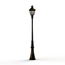 Louis XIII N° 6; Clear glass Built-in LED 2700°K warm white 13W; Gold patina
