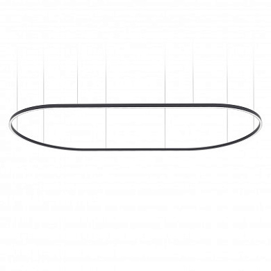 подвесной светильник крупного размера с овальными кольцами белый