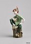 Фарфоровая статуэтка мальчика на бревне с цветами Peter Pan Lladro 01009328 — фото 6