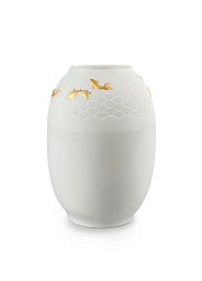 Фарфоровая ваза с карпами кои Koi Lladro, золотой люстр 01009462
