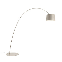 FN159013TW_25 Foscarini Twiggy Elle арочный торшер с полусферическим абажуром бежевого цвета