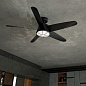 54" Daya Fan Satin Black люстра-вентилятор 310072SBK Kichler — фото 2