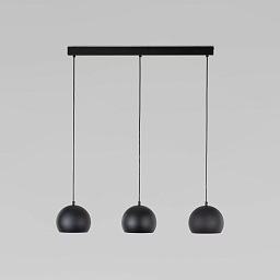 a068734 TK Lighting Zoe трехламповый подвесной светильник с полусферическими металлическими плафонами на планке