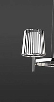JULIA SINGLE SUSPENSION, 3 SHADES, D. 70CM, CHROME
