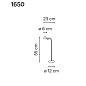 165011/10 Vibia Pin 23 - 1650 настольная лампа — фото 1