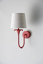 Indian Red shown with 5.5 Fez in Natural Linen with Cream Card lining