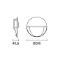 EI24 Walky iGuzzini Round optic assembly Ø200mm – AL optic – Warm White LED – 220÷240Vac - Rust Brown — фото 1