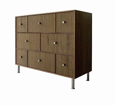 Комод Rucellai Porada с восемью ящиками из ореха RUCELLAI-BASSO-LEGNO-L0N0AC