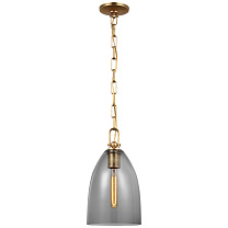 Andros Medium Pendant антично-патинированная латунь с дымчатым стеклом