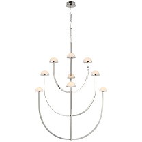Pedra X-Large Three-Tier Chandelier полированный никель с алебастром