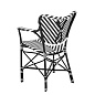 110596 Chair Colony with arm black and white стул Eichholtz
