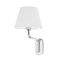 24005-10 ETERNA CHROME WALL LAMP E27 15W WHITE LAMPSHADE настенный светильник Faro barcelona