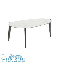 СТОЛИК ДЛЯ ЧАЯ 100X60CM H40 БРОНЗОВАЯ КЕРАМИЧЕСКАЯ BIANCO STATUARIO Royal Botania