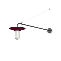 Cooper N° 3; Frosted glass E27 52W; Wine red