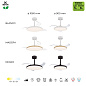 9009 Mantra SLIM FAN светильник с вентилятором 45W 5000lm 2700-5000K — фото 5