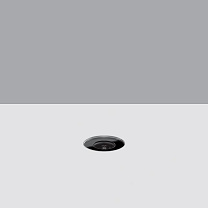 Light Up Floor-recessed Orbit luminaire D=45mm - Flush-mounted all glass cover - Warm White LED - Blade optic 1W 9.1lm - 3000K - Colour: Black