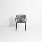 M0740301 WEEK-END Petite Friture Обеденный стул с подлокотниками садовый металлический черный — фото 1