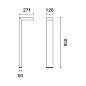 ALS6 Lander iGuzzini Bollard H=950 mm, Longitudinal Asymmetric Optic, Warm LED, DALI 220-240V ac — фото 1