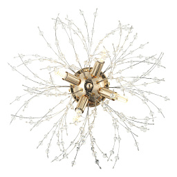 потолочный светильник с золотистой основой и рассеянными лучами
