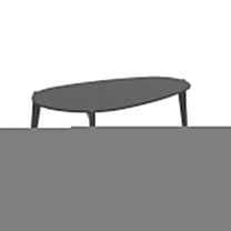 СТОЛИК TEA TIME 100X60CM АНТРАЦИТОВЫЙ КЕРАМИЧЕСКИЙ ЧЕРНЫЙ Royal Botania