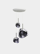 Подвесная система Tom Dixon Melt Trio-Round - Дымчатый полированный Поликарбонат