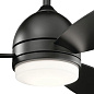 52" Vassar Fan Satin Black люстра-вентилятор 330002SBK Kichler — фото 2