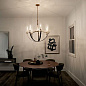 Artem 34" 7 Light Chandelier with Clear Glass Cylinders Natural Brass люстра 52016NBR Kichler — фото 1
