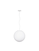 Opal Glass & White Metal LED E27 1x12 Watt 100-240 Volt IP20 Bulb Excluded D: 40 H: 130 cm